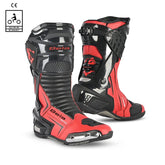 BELA SPEEDO 2.0 Black Red Leather Motorcycle Boots – Maximomoto PT