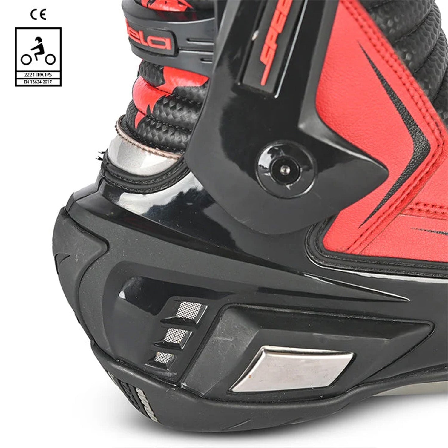 BELA SPEEDO 2.0 Moto Couro Botas Preto Vermelho – 6 – Maximomoto PT