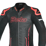 BELA ROCKET Mix Kangaroo 1 PC Moto Couro Fato Preto Vermelho