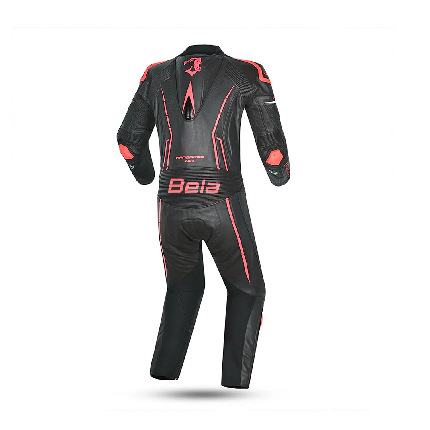BELA ROCKET Mix Kangaroo 1 PC Moto Couro Fato Preto Vermelho – 3 – Maximomoto PT