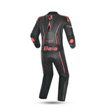 BELA ROCKET Mix Kangaroo 1 PC Moto Couro Fato Preto Vermelho