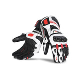 BELA VENOM RS Corrida Homem Moto Couro Luvas Preto Branco Vermelho – Maximomoto PT