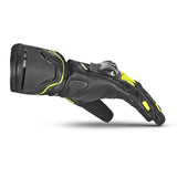 BELA VENOM RS Corrida Luvas De Moto Homem Couro Preto Fluo Amarelo