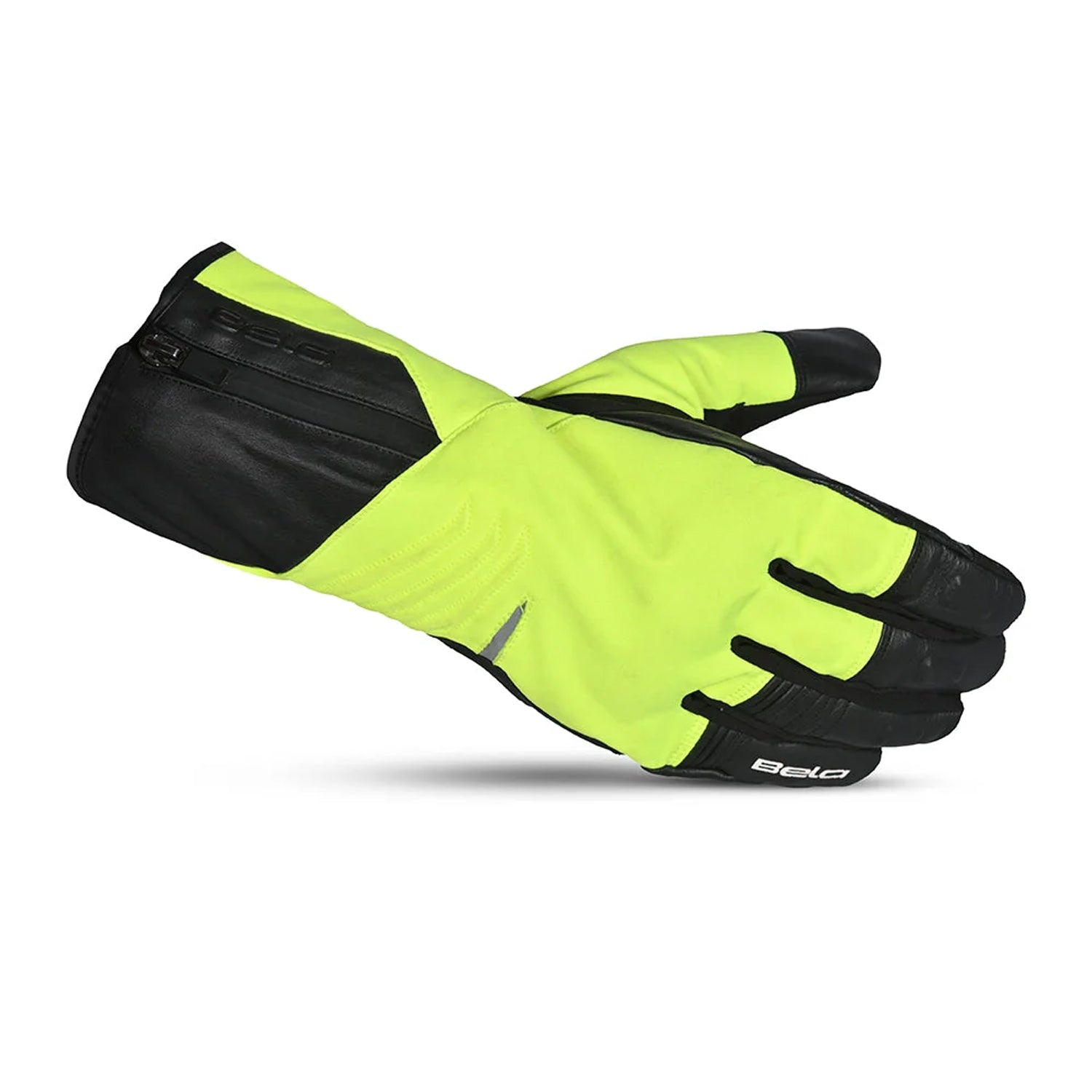BELA EXPLORER WINTER WP Motorcycle Textile Gloves Black Fluorescent Yellow – 4 – Maximomoto PT
