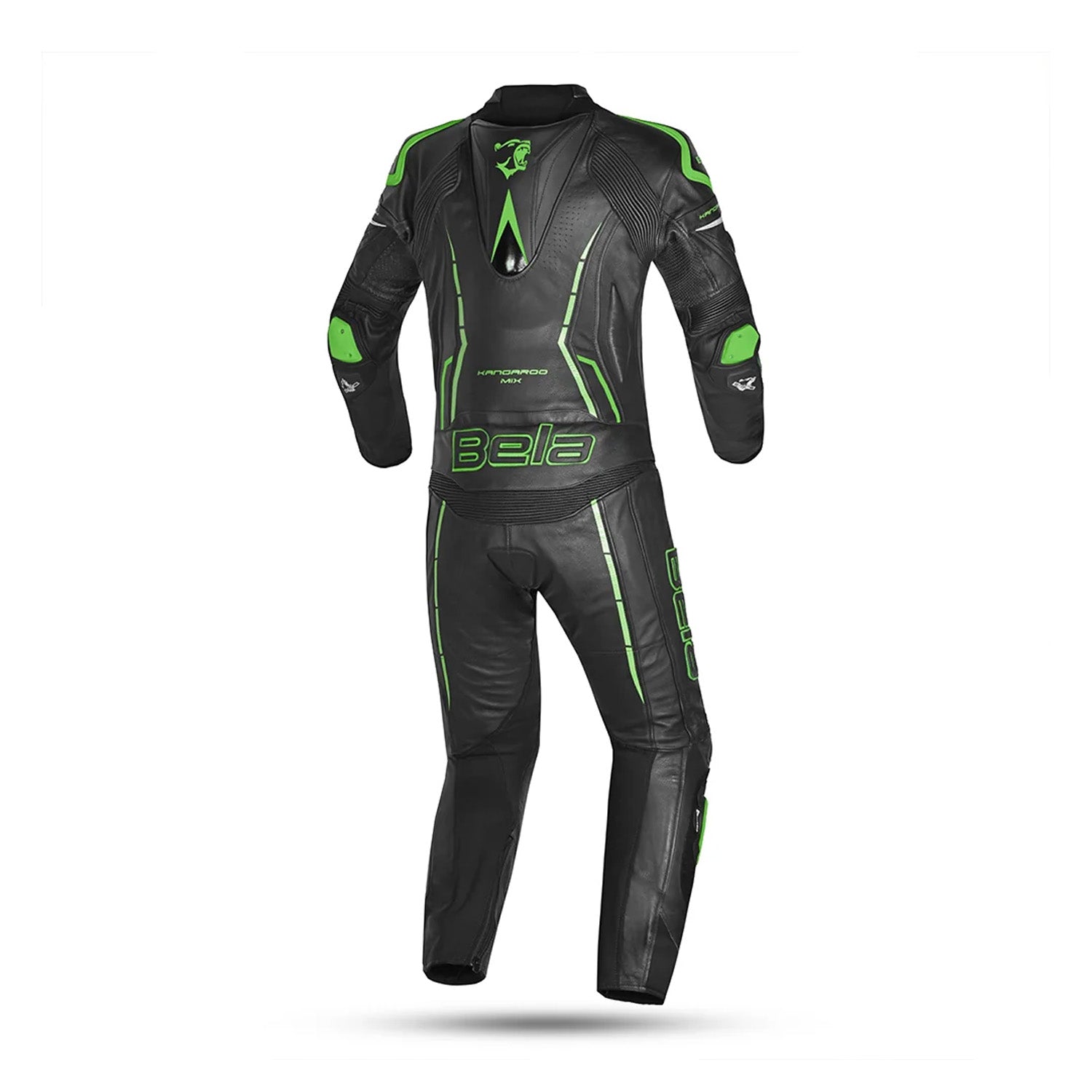 BELA ROCKET Mix Kangaroo 2 PC Motorcycle Suits Black Green – 2 – Maximomoto PT