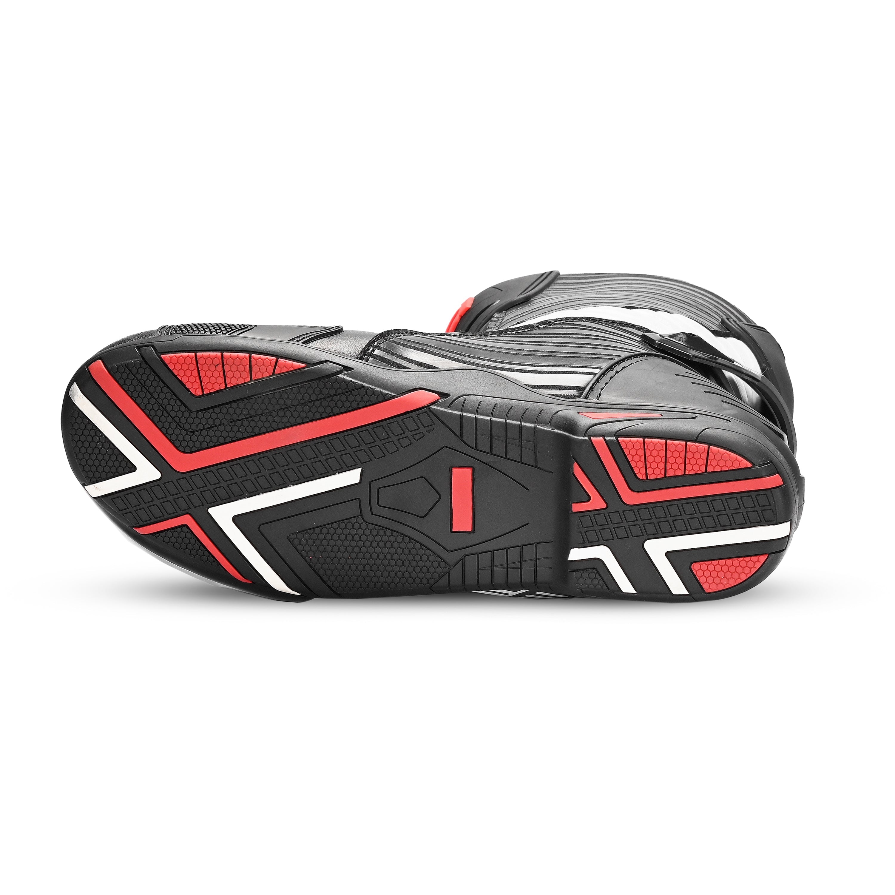 BELA AIR RIDER GP-1 Moto Corrida Botas Preto Branco - Imagem da alma inferior de Boots