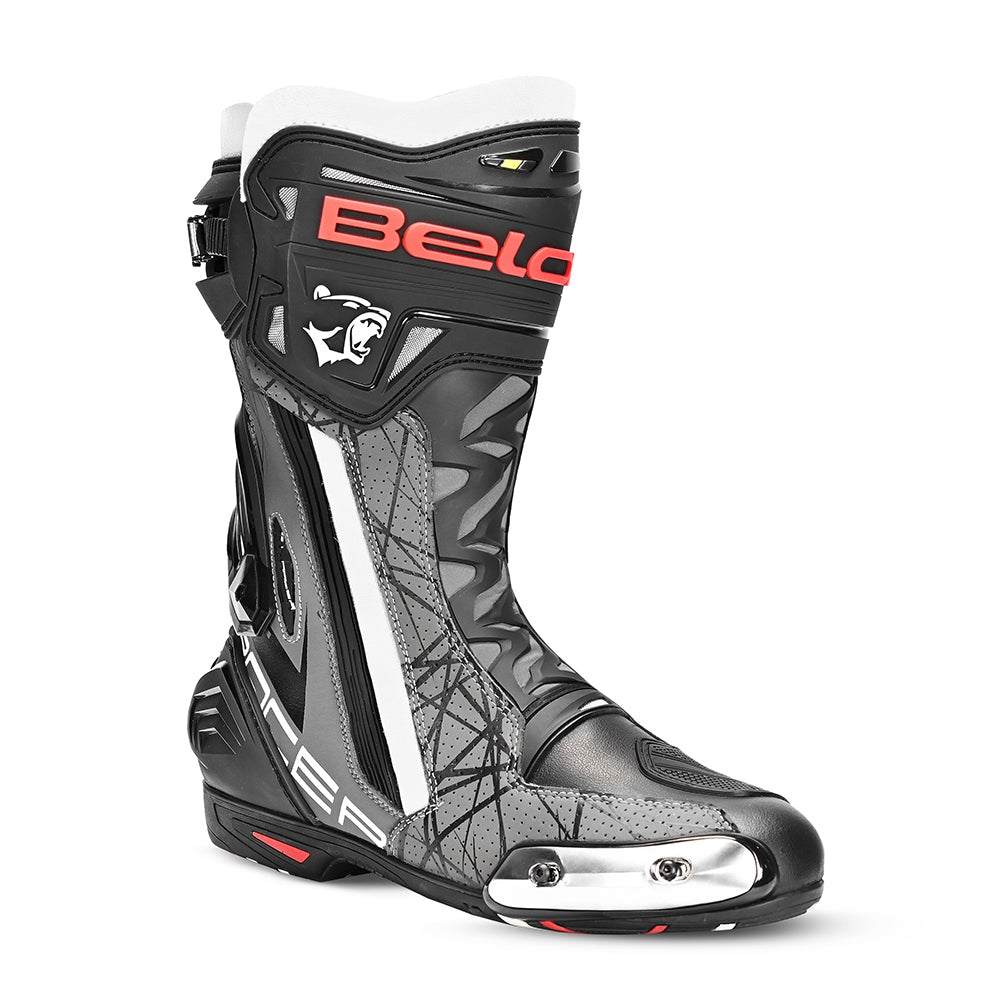 BELA AIR RIDER GP-1 RACING Moto Botas Preto Cinza-Imagem do lado direito de Boots