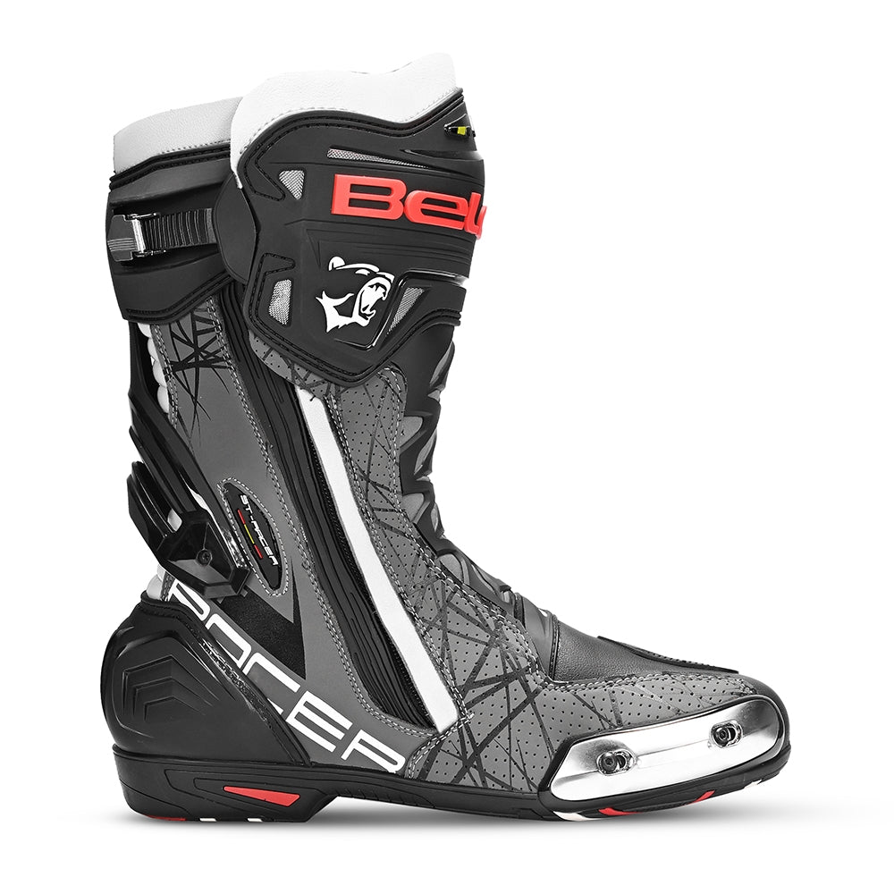 BELA AIR RIDER GP-1 RACING Moto Botas Preto Cinza - Imagem do lado direito de Boots