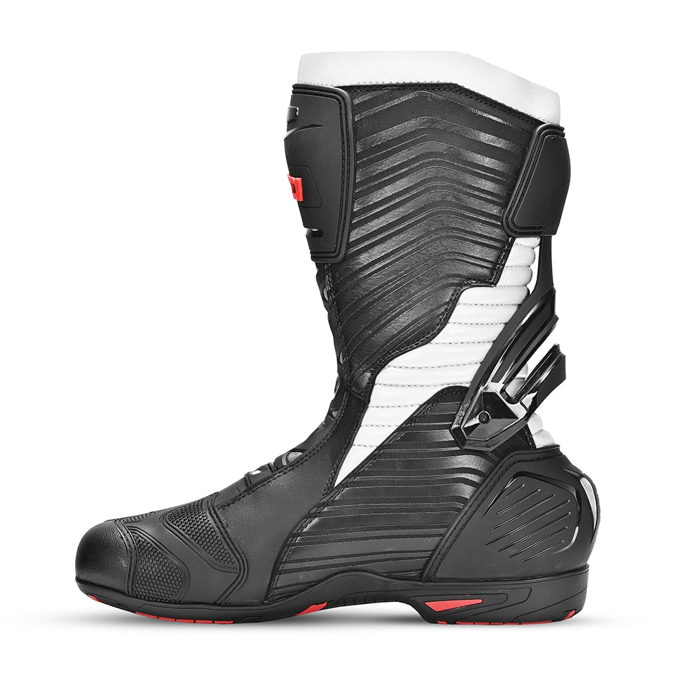 BELA AIR RIDER GP-1 RACING Moto Botas Preto Cinza - Imagem do lado esquerdo de Boots