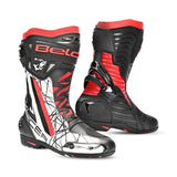 BELA AIR RIDER GP-1 corrida Botas de Moto Pretas e Vermelhas
