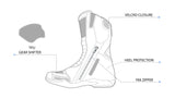 BELA AIR TECH WP Moto Couro Botas Preto - Imagem vetorial 3 de botas