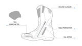 BELA AIR TECH WP Moto Couro Botas Preto - Imagem vetorial 3 de botas