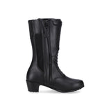 BELA ALPINE Senhora Moto Couro Botas Pretas - Imagem do lado direito de Boots