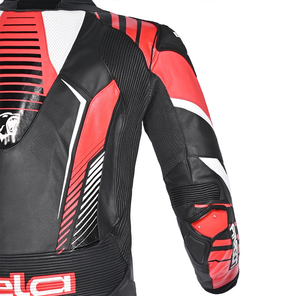 BELA ARAGONE HELITE AIR-PRO 1 PC Moto Fatos Preto Vermelho - Imagem superior direita do traje
