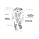 BELA ARAGONE HELITE AIR-PRO 1 PC Moto Fatos Preto Vermelho - imagem vetorial 4 de terno