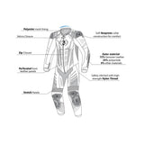 BELA ARAGONE HELITE AIR-PRO 1 PC Moto Fatos Preto Vermelho - imagem vetorial 4 de terno