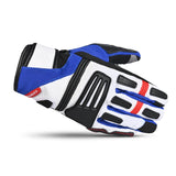 BELA ARIZON Motorcycle Leather Gloves for Men - Black, White, Blue, Red