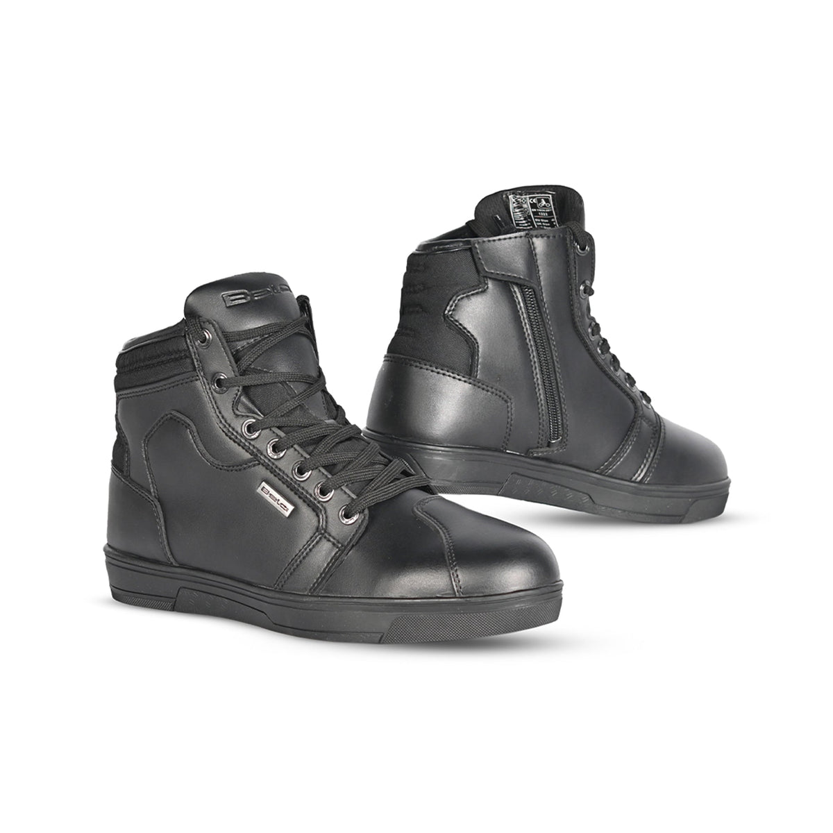 BELA ATLAS Moto Homem Couro Botas Preto - Imagem dupla de botas