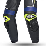 BELA BEAST 1 PC Couro Moto Fatos Preto - Imagem do lado do joelho do terno