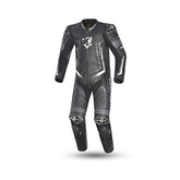 BELA BEAST 1 PC Couro Moto Fatos Preto Branco - imagem frontal do terno