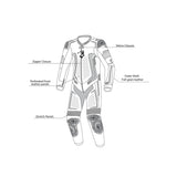 BELA BEAST 1 PC Couro Moto Fatos Preto Branco - imagem vetorial 1 de terno