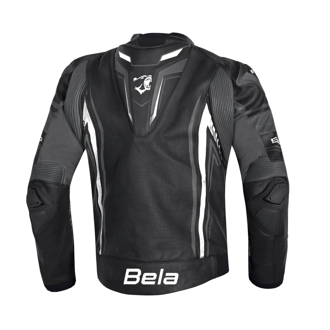 BELA BEAST CHAQUETA COURO HOMBRE NEGRO ANTHIRA BLANCO – 3 – Maximomoto PT