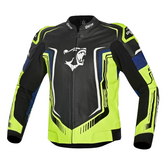 BELA BEAST MEN'S LEATHER CHAQUETA NEGRO BLANCO AMARILLO BLUE – Maximomoto PT