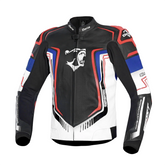 BELA BEAST MEN'S LEATHER CHAQUETA NEGRO BLANCO BLUE ROJO – Maximomoto PT