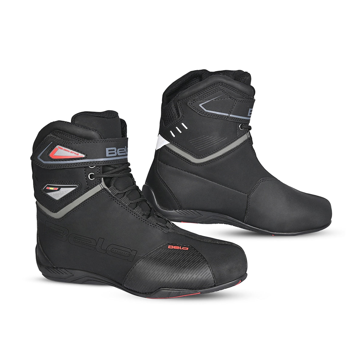 BELA BLAZE Moto Couro Botas Homem Preto - Imagem dupla de botas