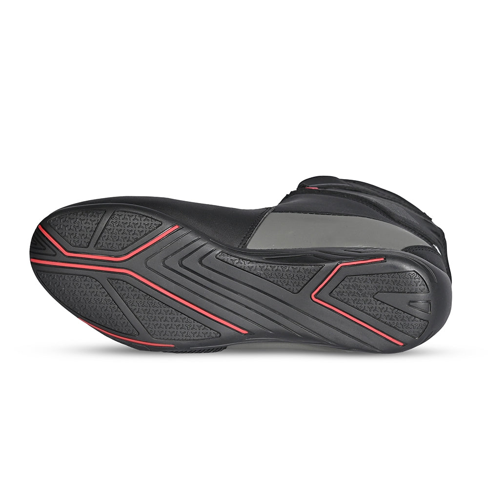 BELA BLAZE Moto Couro Botas Homem Preto Cinza- Imagem da alma inferior de Boots