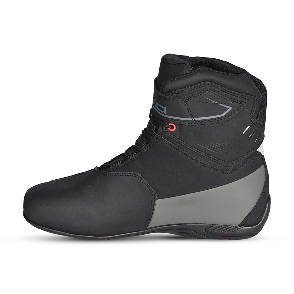 BELA BLAZE Moto Couro Botas Homem Preto Cinza- Imagem do lado esquerdo de Boots