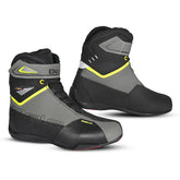 BELA BLAZE Moto Couro Botas Homem Preto Fluorescente Amarelo - Imagem dupla de botas