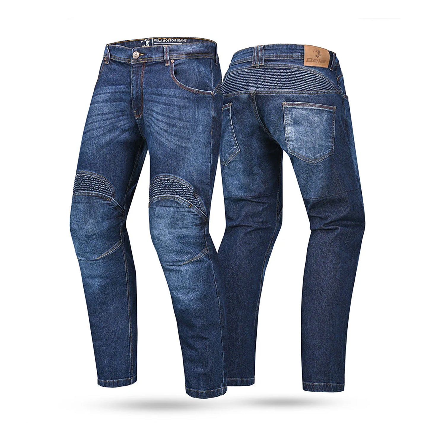 BELA BOSTON Denim Jeans Moto Calcas Azul Claro – 1 – Maximomoto PT