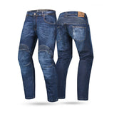 BELA BOSTON Denim Jeans Moto Calcas Azul Claro