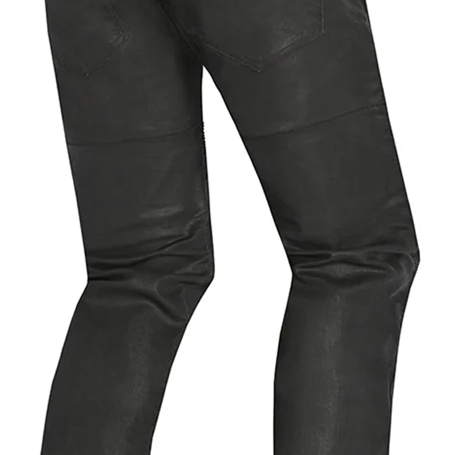 BELA BOSTON WAX Jeans Moto Black Pants – 7 – Maximomoto PT