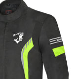 BELA BRADLEY Moto Homem Casacos Preto Amarelo Fluorescente- Imagem frontal esquerda da Casacos