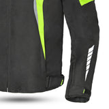 BELA BRADLEY Moto Homem Casacos Preto Amarelo Fluorescente - Imagem frontal esquerda da Casacos