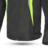 BELA BRADLEY Moto Homem Casacos Preto Amarelo Fluorescente - Imagem frontal inferior da Casacos