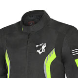 BELA BRADLEY Moto Homem Casacos Preto Amarelo Fluorescente - Imagem frontal superior da Casacos