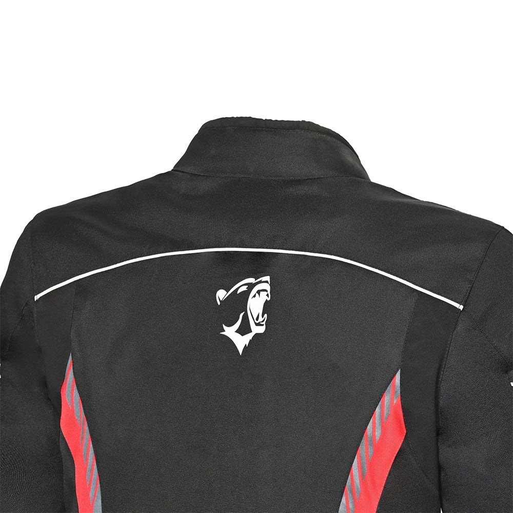 BELA BRADLEY Moto Homem Casacos Preto Vermelho - Imagem central traseira da Casacos