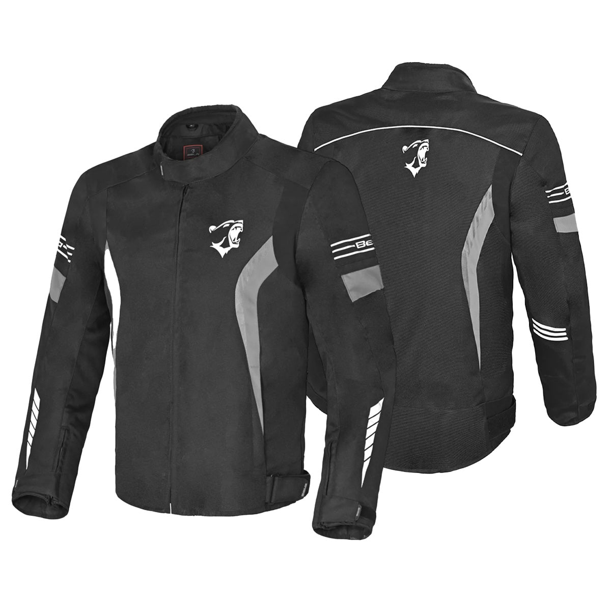 BELA BRADLEY Moto Homens Casacos Preto Cinza - Imagem dupla de Casacos