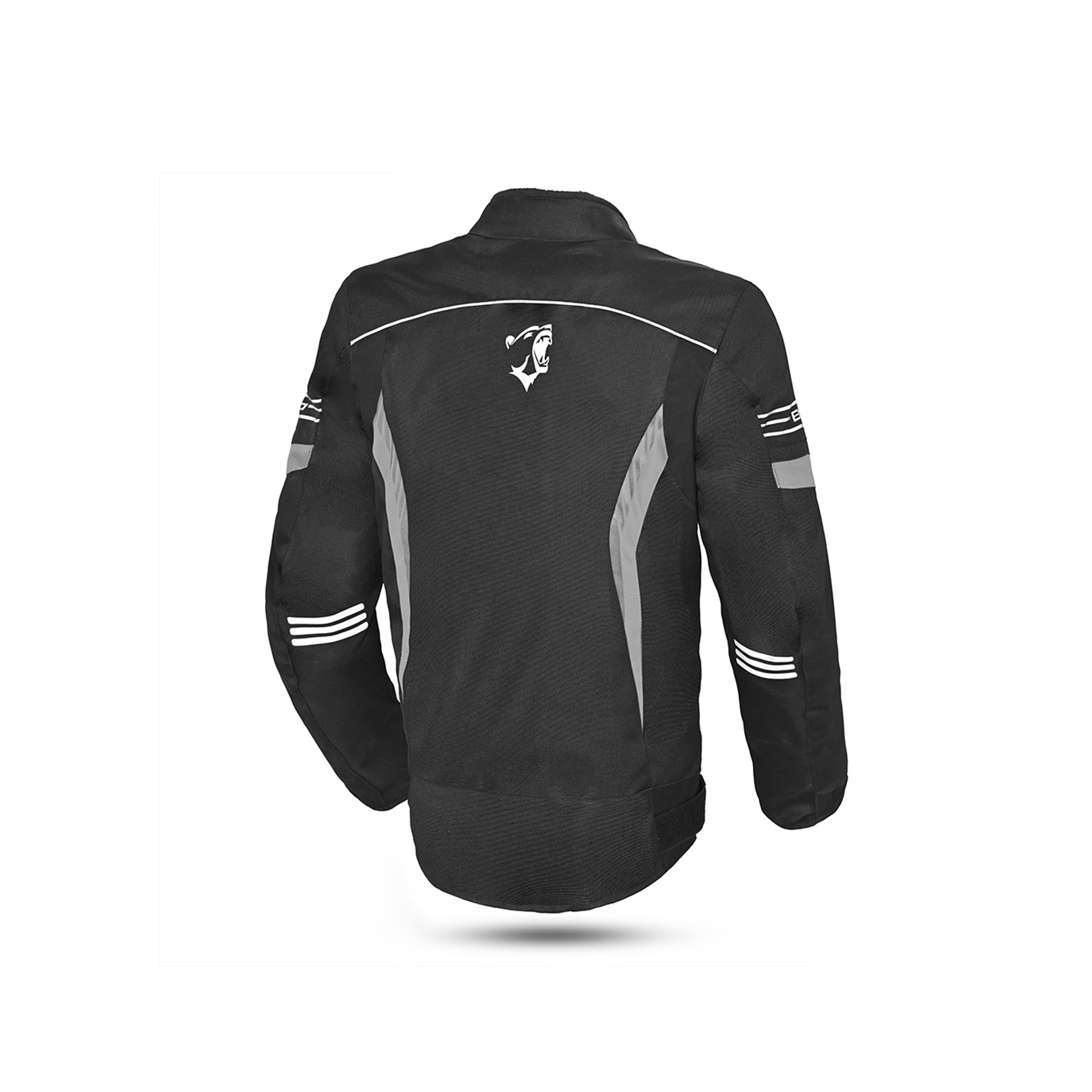 BELA BRADLEY Moto Homens Casacos Preto Cinza - Imagem traseira da ja Casacos