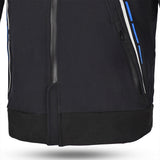 BELA BREEZE Casca Mole Moto Capuz Preto Azul - Imagem central frontal da Casacos