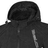 BELA BREEZE Casca Mole Moto Capuz Preto Cinza - Imagem frontal superior da Casacos