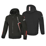 BELA BREEZE Soft Shell Moto Hood Black Red