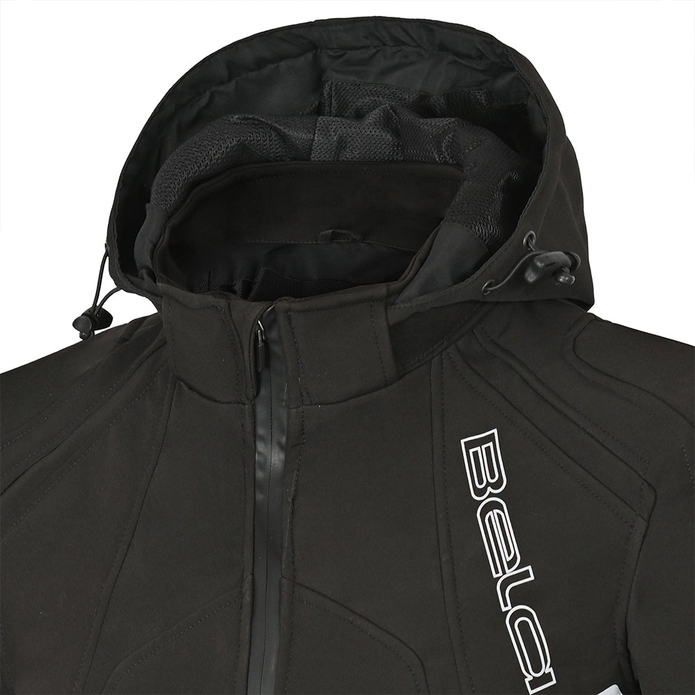 BELA BREEZE Casca Mole Moto Capuz Preto Vermelho - Imagem frontal superior da Casacos