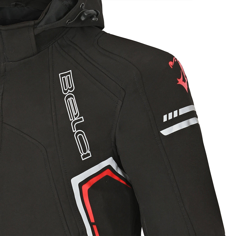 BELA BREEZE Soft Shell Moto Hood Black Red – 4 – Maximomoto PT