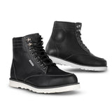 BELA BRIGTHON Moto Couro Botas Preto - Imagem dupla de botas