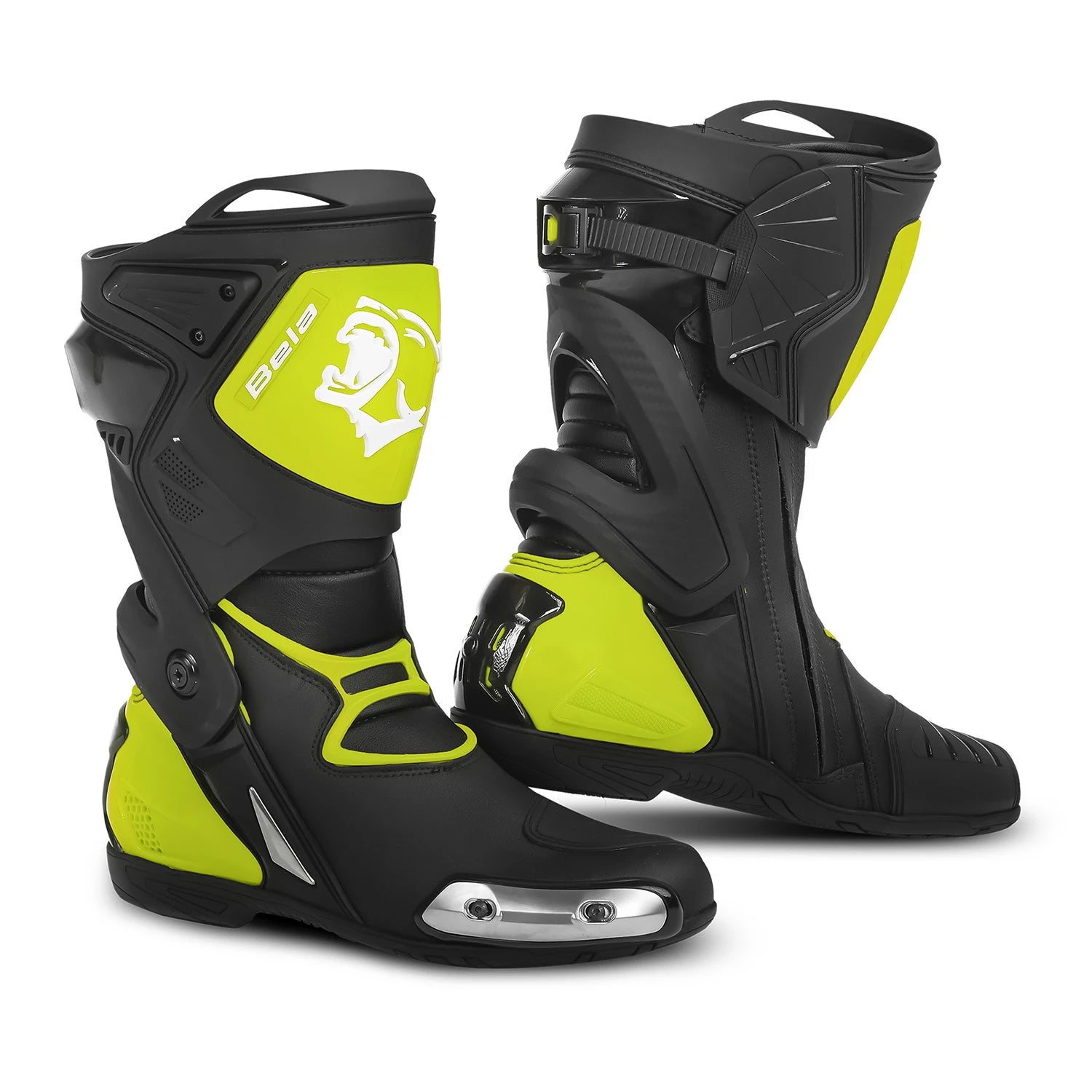 BELA RACE PRO BOTAS DE MOTO PRETO AMARELO FLUO – 1 – Maximomoto PT