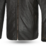 BELA STARK Casacos De Moto Couro Escuro Preto Marron Vermelho